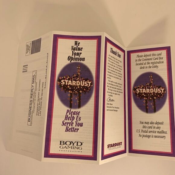 Stardust Resort Casino Wayne Newton Postcards Guest Survey Las Vegas Nevada Bar - Picture 4 of 16